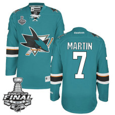 Paul Martin #7 Teal 2016 Stanley Cup Home Champions Jersey