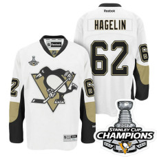 #62 Carl Hagelin White Stanley Cup Champions Away Throwback Jersey