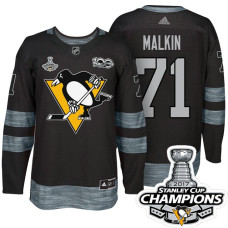 #71 Evgeni Malkin Black 2017 Stanley Cup Champions 100th Classic Limited Fashion Jersey