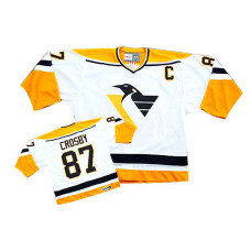 Sidney Crosby #87 White/Gold Throwback Jersey