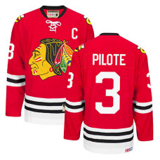 Pierre Pilote #3 Red Throwback Jersey