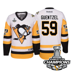 #59 Jake Guentzel White 2017 Stanley Cup Champions Premier Jersey