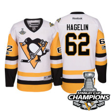 #62 Carl Hagelin White 2017 Stanley Cup Champions Premier Jersey