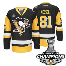 #81 Phil Kessel Black 2017 Stanley Cup Champions Premier Jersey