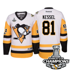 #81 Phil Kessel White 2017 Stanley Cup Champions Premier Jersey