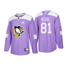 #81 Phil Kessel Purple 2018 Authentic Hockey Fights Cancer Jersey