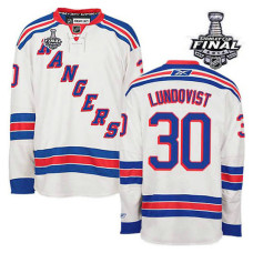 Henrik Lundqvist #30 White 2014 Stanley Cup Away Jersey