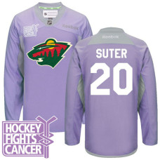 Ryan Suter #20 Purple Hockey Fights Cancer Jersey