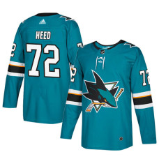 #72 Teal Authentic Home Tim Heed Jersey