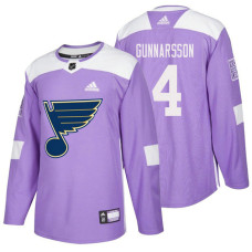 #4 Carl Gunnarsson Purple Hockey Fights Cancer Authentic Jersey