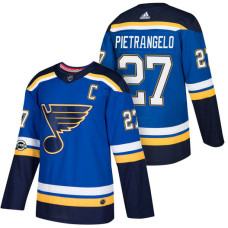 #27 Alex Pietrangelo Blue 2018 New Season Home Authentic Jersey With Anniversary Patch