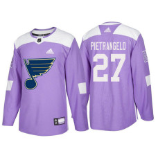 #27 Alex Pietrangelo Purple Hockey Fights Cancer Authentic Jersey