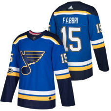 #15 Robby Fabbri Blue 2018 New Season Home Authentic Jersey With Anniversary Patch