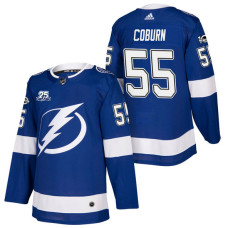 #55 Braydon Coburn Blue 2018 New Season Home Authentic Jersey With Anniversary Patch