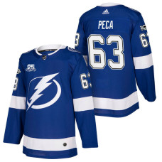 #63 Matthew Peca Blue 2018 New Season Home Authentic Jersey With Anniversary Patch