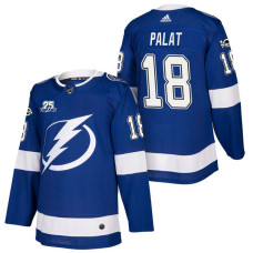 #18 Ondrej Palat Blue 2018 New Season Home Authentic Jersey With Anniversary Patch