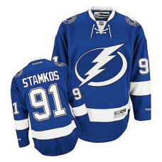 Steven Stamkos #91 Blue Home Authentic Jersey