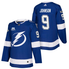 #9 Tyler Johnson Blue 2018 New Season Home Authentic Jersey With Anniversary Patch