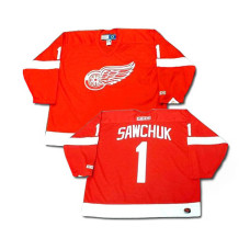 Terry Sawchuk #1 Red Throwback Jersey