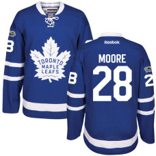 #28 Dominic Moore Royal Anniversary Patch Reebok Home Premier Jersey