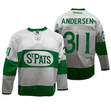 #31 Frederik Andersen White Toronto St. Pats Throwback Jersey