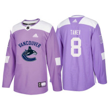 #8 Christopher Tanev Purple Hockey Fights Cancer Authentic Jersey