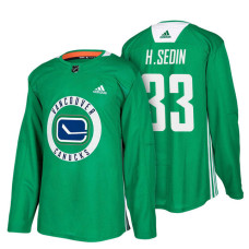 #33 Green New Season Practice Henrik Sedin Jersey