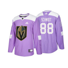 #88 Nate Schmidt Purple 2018 Authentic Hockey Fights Cancer Jersey