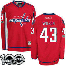 #43 Tom Wilson Red 2017 Anniversary Patch Player Jersey
