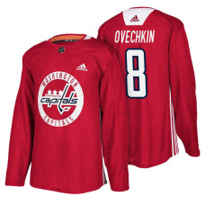 #8 Red New Season Practice Alex Ovechkin Jersey