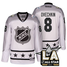 Alex Ovechkin #8 White La Kings All Star Jersey